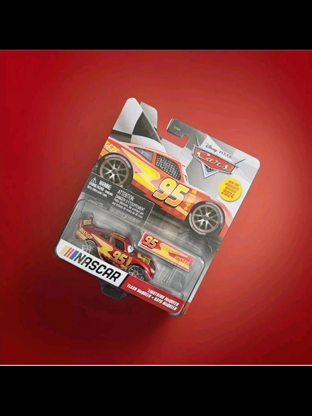 Disney Pixar Cars 2024 Nascar Lightning McQueen Flash McQueen # 95 - Brand New